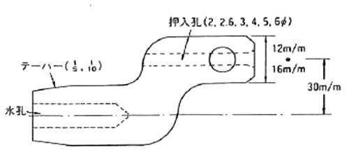 曲ガリチップ (Φ16) パチットスポット用) 製品図面