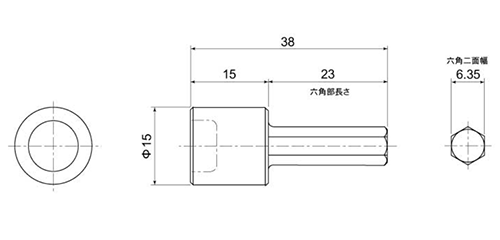 シンクネジ用ビット 製品図面