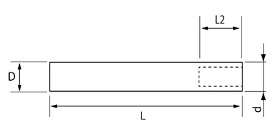 黄銅 つなぎねじ 延長脚 片メスねじ(フォトスタンドパーツ用)φ6 (コニ・ビオラ製) 製品図面