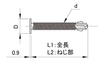 鉄 ダンバ ディスクヘッドリーマ (薄平頭)(若井製) 製品図面