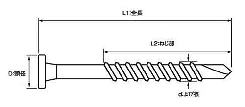 鉄 ダンバ 平頭 ALC 用 (■)四角穴(若井製) 製品図面