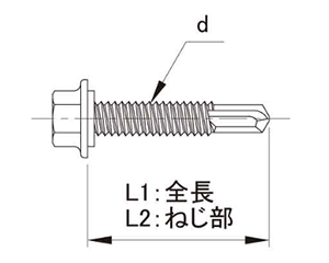 鉄+樹脂 プラヘッド ダンバ HEX(六角頭)(白色) 製品図面