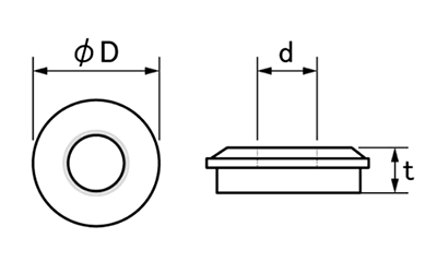 鉄 シールワッシャー(EPDMゴム)(箱入り・WS-)サンコーテクノ製 製品図面