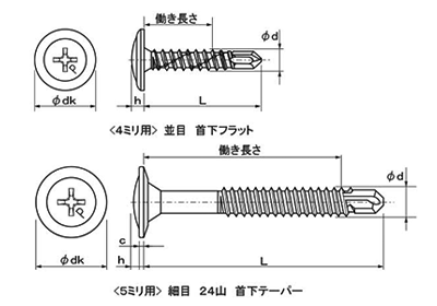 ステンレス SUS410 ピアス シンワッシャー (粗目、首下フラット) 製品図面