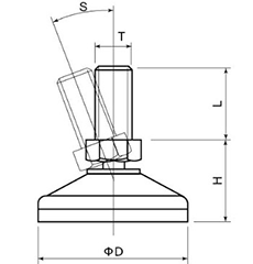ステンレス RPロータリープレイン(傾斜型)(ねじ部鋼/底部樹脂)(宮川公製作所) 製品図面