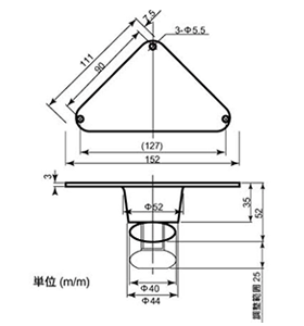 ステンレス(SUS430) TO調整付アジャスター(TO-206)(宮川公製作所) 製品図面