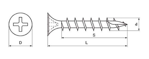 鉄(+)(カット付き)コーススレッドラッパ 製品図面