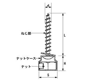 ステンレス(SUSXM7) ALCハンガー(吊りボルト接続用ハンガー) 製品図面