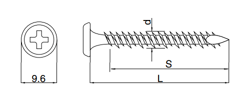 ステンレス SUS410(+) 樋受ビス (アンカー穴用)(パシペート処理) 製品図面