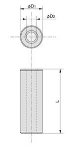 ステンレス カラー・パイプ形状品(金環)(SB-90)(ホシモト品) 製品図面