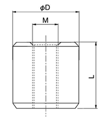 鉄 溶接用丸ボス (丸ナット)(ホシモト品) 製品図面