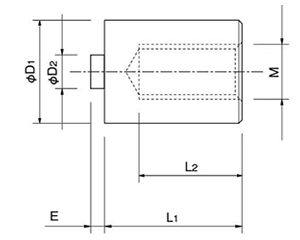鉄 溶接用段付ボス (H-11)(丸ナット)(ホシモト品) 製品図面