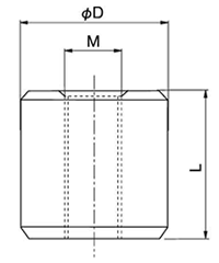 ステンレス 溶接用丸ボス (丸ナット)(SH-)(ホシモト品) 製品図面