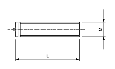 軟鋼 CDスタッド B型 (ストレート) (ホシモト) 製品図面
