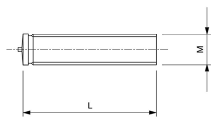 アルミ CDスタッド BA型(ストレート)(ホシモト製) 製品図面