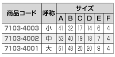 クマモト 三角戸バネ (戸当)(小、中、大タイプ) 製品規格