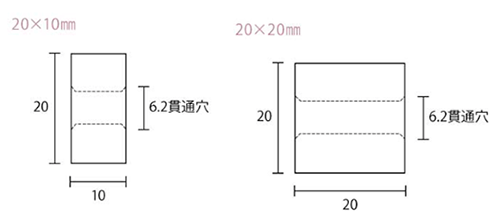 黄銅 スペーサー 502号 (M6用丸型貫通穴パイプ)(外径20mm)(吉田金物) 製品図面