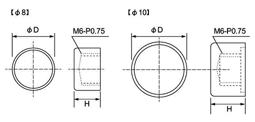 黄銅 ポイントビス用キャップ 平丸形 (装飾ねじキャップ) 製品図面
