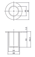 クマモト ステンレス 落し受・大 (D-59) 製品図面