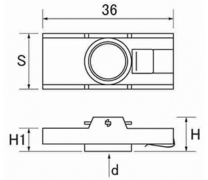 鉄 フリップアンカー(中空壁用オネジ) FA-B セット品(イイファス品) 製品図面
