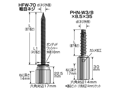 鉄 高ナット付きハンガー(吊りボルト支持具 /軽天 軽設備)(W3/8) 製品図面