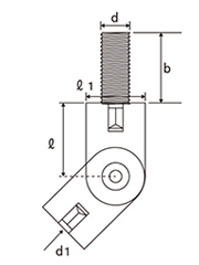 鉄 シグロックブレース 吊りボルト支持具 (B-Nタイプ)(インチ・ウイット) 製品図面