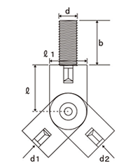 鉄 シグロックブレース 吊りボルト支持具 (B-WNタイプ)(インチ・ウイット) 製品図面