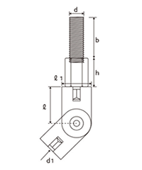 鉄 シグロックブレース 吊りボルト支持具 (RB-Nタイプ)(360°回転)(インチ・ウイット) 製品図面