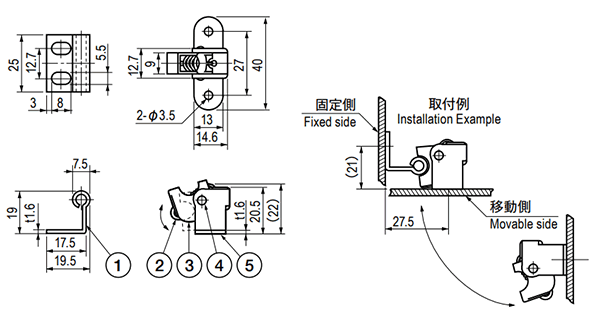 栃木屋 ローヤルラッチ TL-31 製品図面