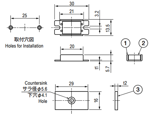 栃木屋 マグネットキャッチ TL-194 製品図面