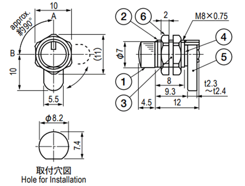 栃木屋 ファスナー TL-211 製品図面