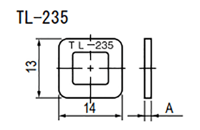 栃木屋 スペーサー TL-235-1 製品図面