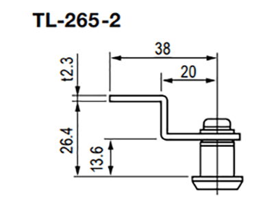 栃木屋 パネルラッチ TL-265-2 製品図面