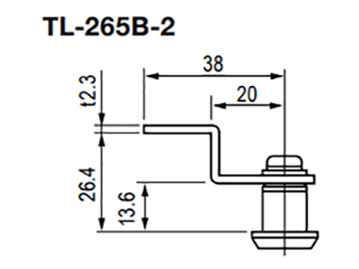 栃木屋 パネルラッチ TL-265B-2 製品図面
