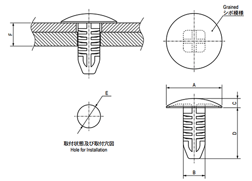 栃木屋 ブラッシュクリップ TL-331-1 製品図面