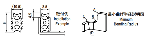 栃木屋 ガスケット(はめ込みタイプ) TEM-1003-12-N 製品図面