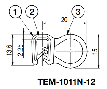 栃木屋 ガスケット(NBR製) TEM-1011N-12 製品図面
