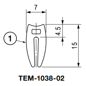 栃木屋 ガスケット TEM-1038-02 (50M) 製品図面