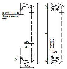 タキゲン A-223 保護棒(アルミ) 製品図面