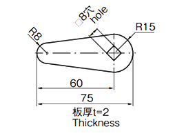 タキゲン AC-1025-3 ステンレス 止め金 製品図面