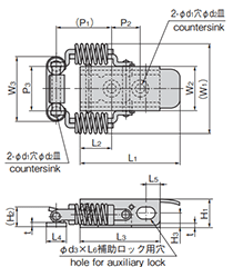 タキゲン C-1545 ステンレス キャッチクリップ 製品図面