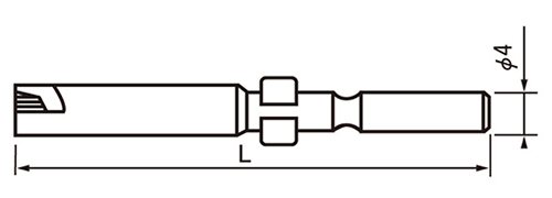 ラインヘッド用ビット LH(H4)(電動ドライバー用) 製品図面