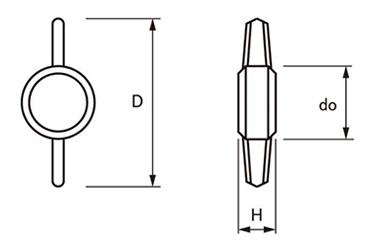 サムノブ(黒)(T型) 六角穴付ボルト圧入用キャップのみ 製品図面