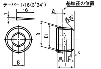 鋼 GOSHOプラグ(GD)浮きタイプ(NPTFねじ用)(互省製) 製品図面