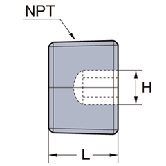 ステンレス 六角穴付テーパねじプラグ(沈み) NPT規格 製品図面