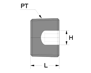 ステンレスSUS316 六角穴付テーパねじプラグ(沈み)NPTねじ用) 製品図面