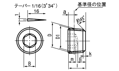 ステンレス SUS316L(A4) GOSHOプラグ(GJ)浮きタイプ 製品図面