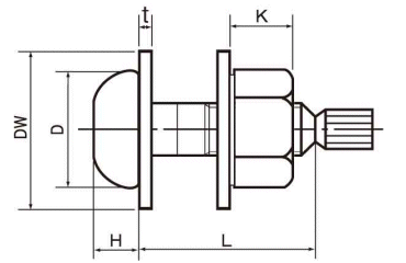 S10T カーテンウオール用トルシア形高力ボルト 製品図面