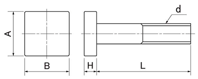 鋼 SCM435 プレスボルト 特大角タイプ(熱処理品)(金型用)(ミリねじ) 製品図面