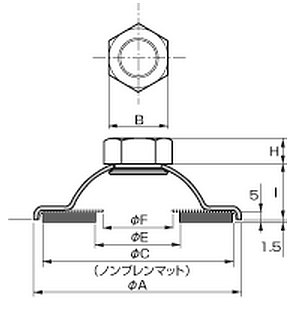 鉄 アジャストボルトDUNK (耐震用)SH 製品図面